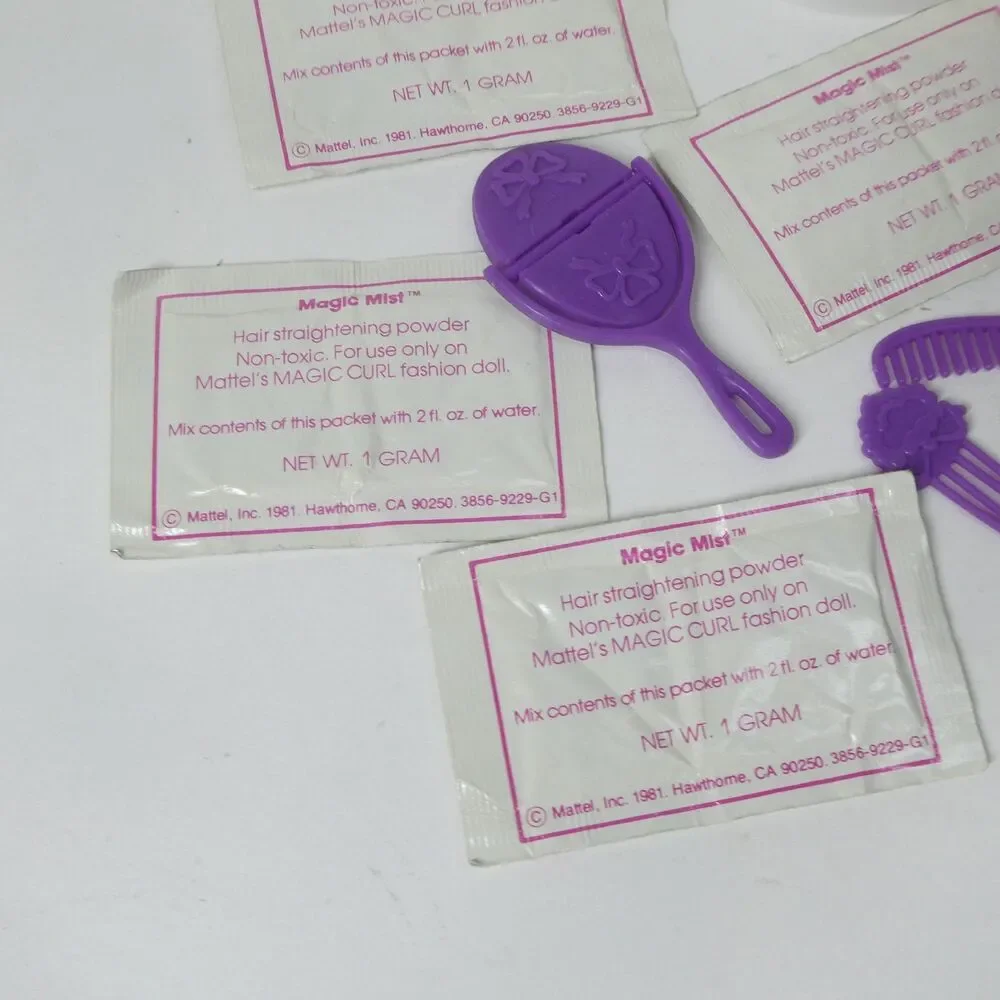 Magic Curl Barbie Accessories Vintage 1981 Brushes Clips Magic Mist